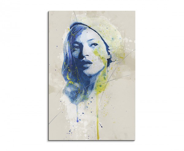 Kate Moss Aqua 90x60 cm Aquarell Kunstbild