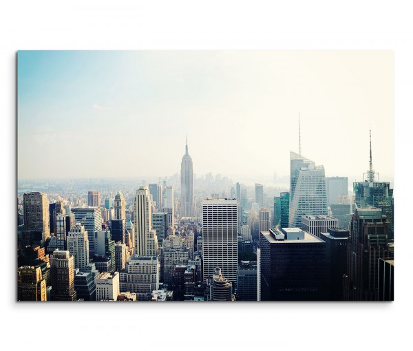120x80cm Wandbild New York Skyline Empire State Building Nebel