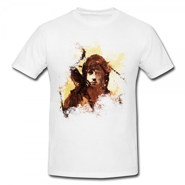 Sylvester Stallone III Premium Herren und Damen T-Shirt Motiv aus Paul Sinus Aquarell