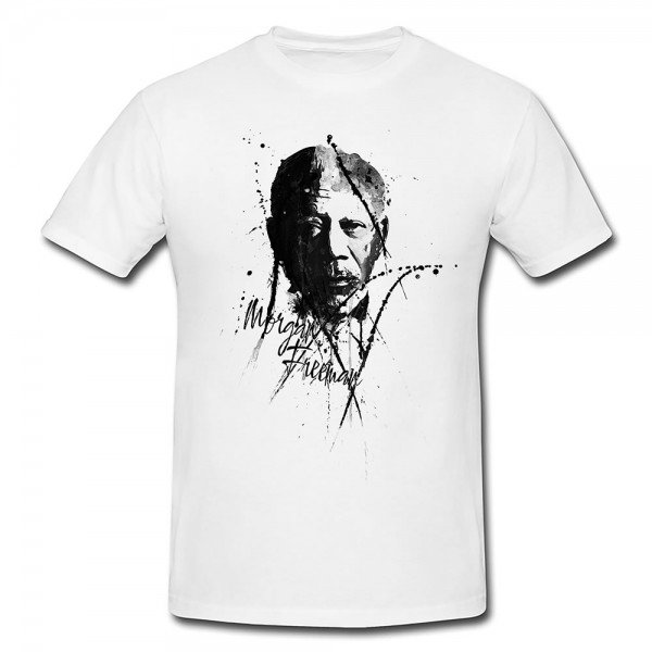 Morgan Freeman Premium Herren und Damen T-Shirt Motiv aus Paul Sinus Aquarell