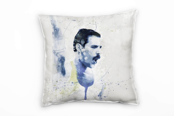 Freddie Mercury V Deko Kissen Bezug 40x40cm für Couch Sofa Lounge Zierkissen