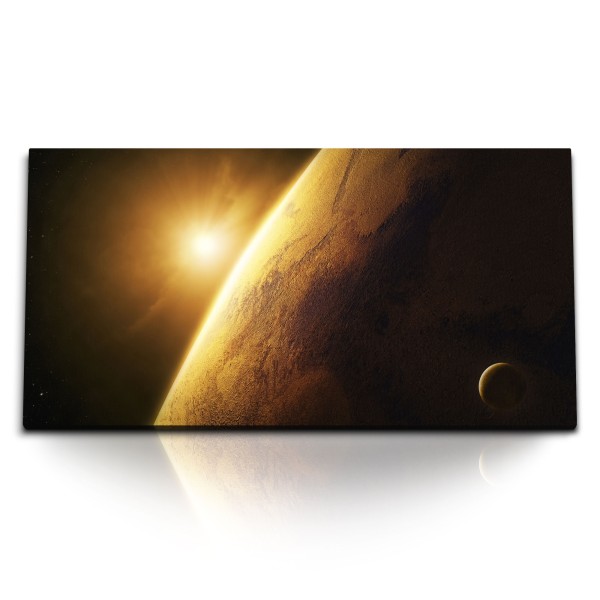 Kunstdruck Bilder 120x60cm Planeten Weltall Sonne Stern Kosmos All