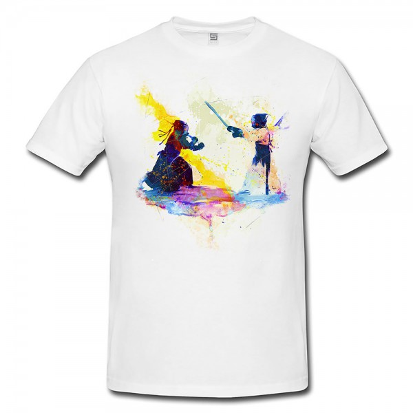Kendo II Herren und Damen T-Shirt Sport Motiv aus Paul Sinus Aquarell