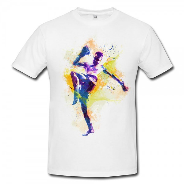 Kickboxen II Herren und Damen T-Shirt Sport Motiv aus Paul Sinus Aquarell