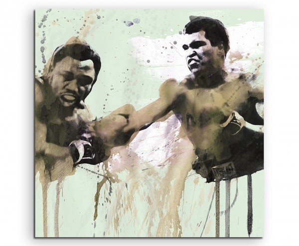 Muhammad Ali 60x60cm Aquarell Art Leinwandbild