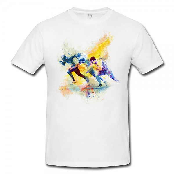 Running VII Herren und Damen T-Shirt Sport Motiv aus Paul Sinus Aquarell