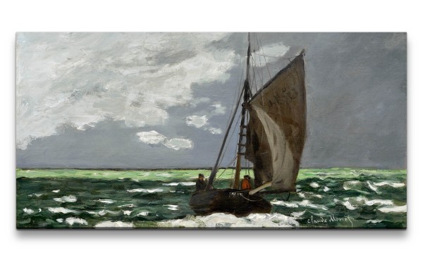 Remaster 120x60cm Claude Monet Impressionismus weltberühmtes Wandbild Seascape Meer Segelboot