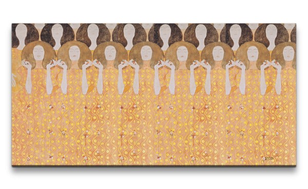 Remaster 120x60cm Free Gustav Klimt's Beethoven Frieze zeitlose Kunst Weltberühmt Jugendstil