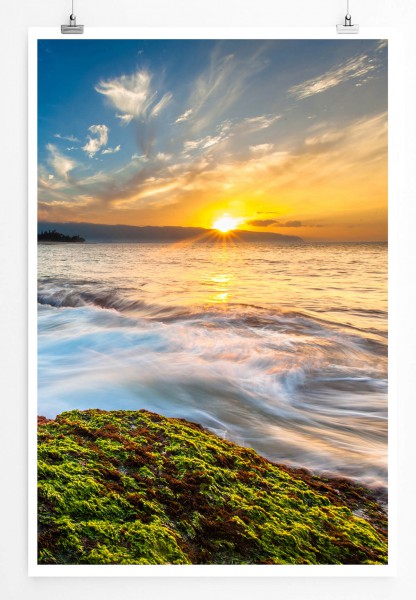 Landschaftsfotografie 60x90cm Poster Die Sonne am Horizont