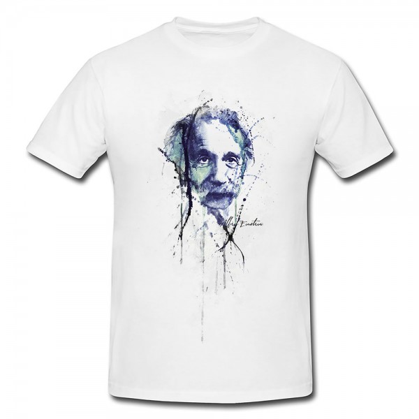 Albert Einstein Premium Herren und Damen T-Shirt Motiv aus Paul Sinus Aquarell