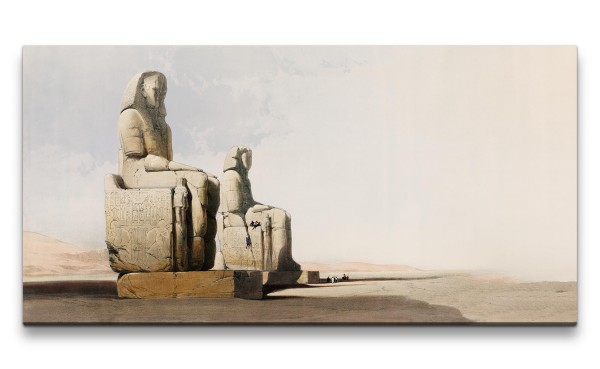Remaster 120x60cm Alte Pharao Statuen Ägypten kunstvolle Illustration Schön