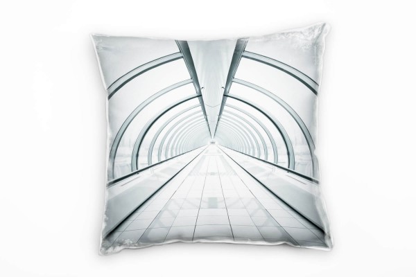 Urban und City, grau, Korridor, futuristisch Deko Kissen 40x40cm für Couch Sofa Lounge Zierkissen