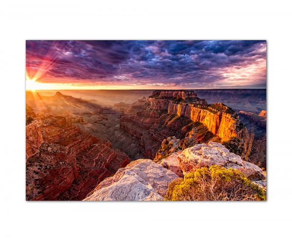 120x80cm Grand Canyon Berge Abendrot Wolken