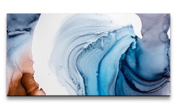 Leinwandbild 120x60cm Abstrakt Fluid Dekorativ fließende Farben Modern