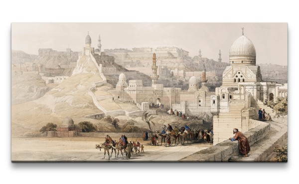 Remaster 120x60cm Alte Ägypten Illustration Kairo Kathedrale Kunstvoll Schön