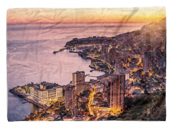 Handtuch Strandhandtuch Saunatuch Kuscheldecke mit Fotomotiv Monte Carlo Monaco