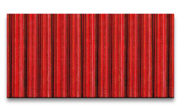 Remaster 120x60cm Kunstvolle Streifen und Muster Rot Schwarz Bauhaus Kunst Dekorativ