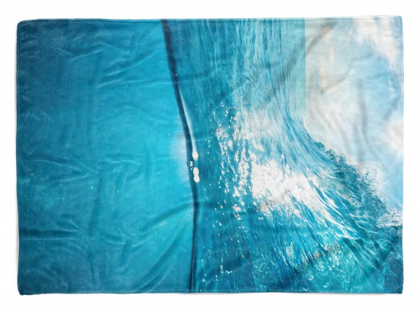 Handtuch Strandhandtuch Saunatuch Kuscheldecke mit Fotomotiv Wasser Blau Sonne