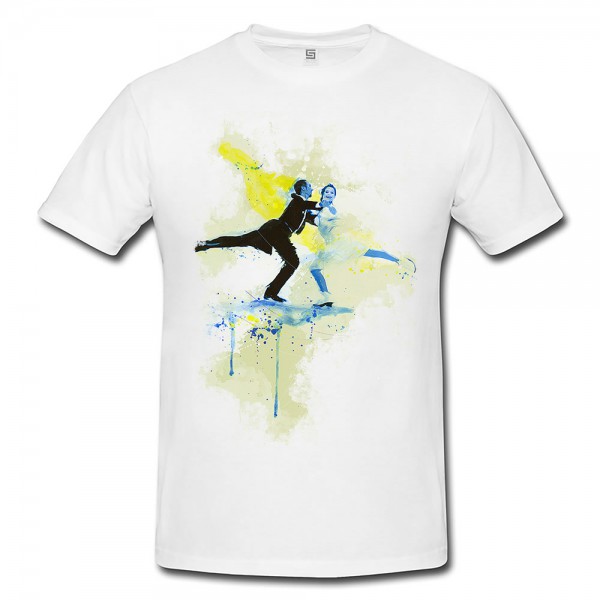 Eiskunstlauf III Premium Herren und Damen T-Shirt Motiv aus Paul Sinus Aquarell