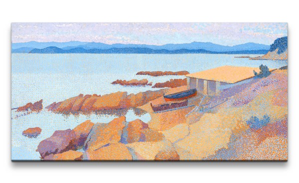 Remaster 120x60cm Henri Edmond Cross weltberühmtes Wandbild Impressionismus Farbenfroh Calanque des