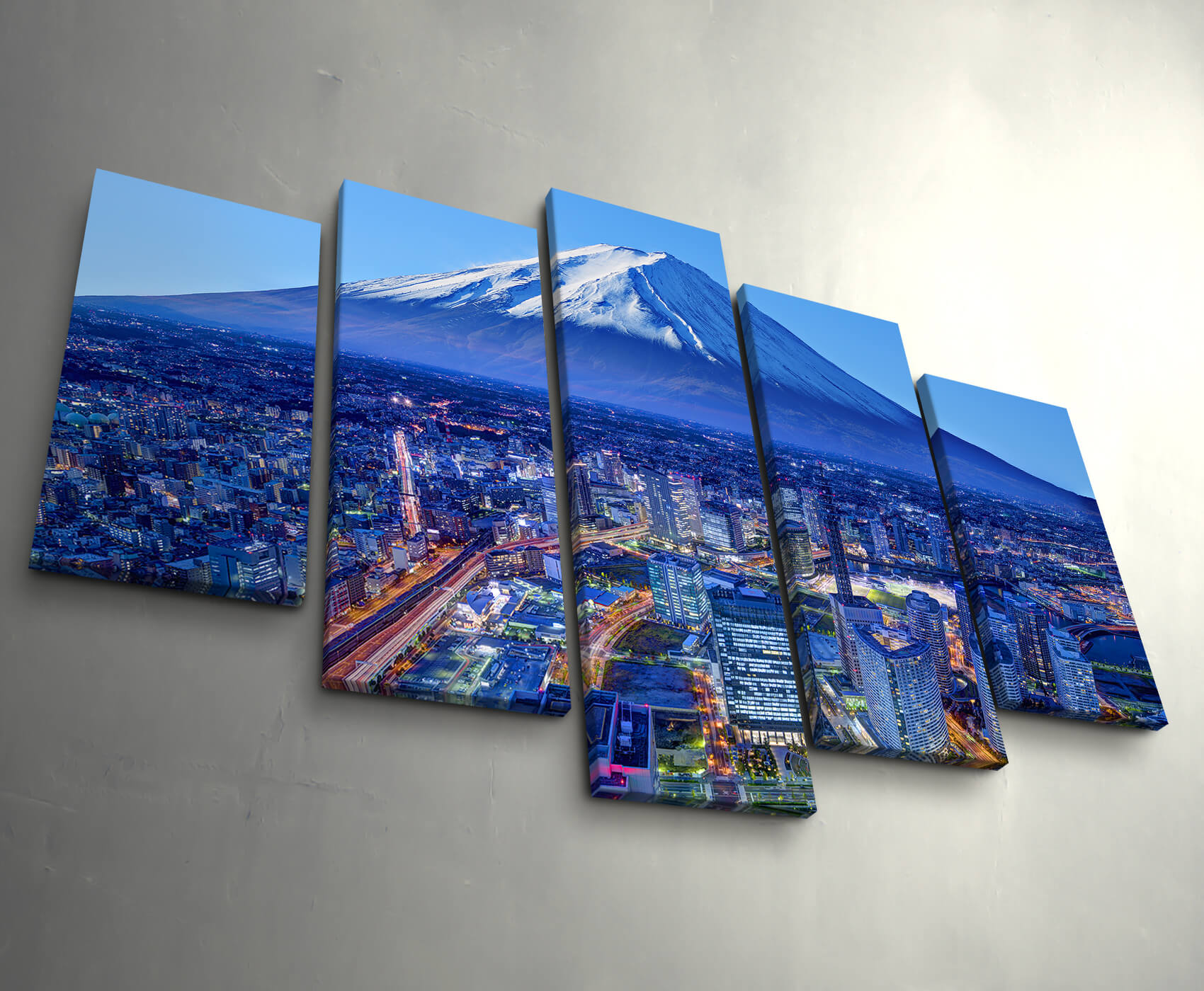 Skyline Mt. Fuji und Yokohama in Japan - Leinwandbild