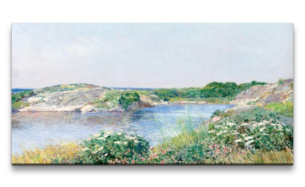 Remaster 120x60cm Frederick Childe Hassam berühmtes Wandbild The Little Pond wunderschöne Landschaft