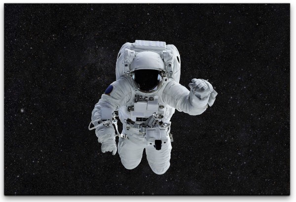 Astronaut im Weltall Wandbild in verschiedenen Größen