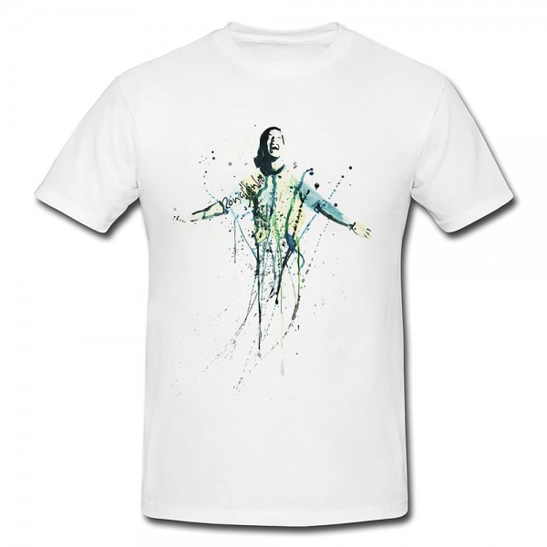 Ronaldinho II Premium Herren und Damen T-Shirt Motiv aus Paul Sinus Aquarell