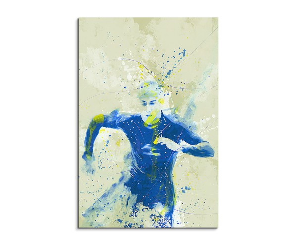 Triathlon 90x60cm SPORTBILDER Paul Sinus Art Splash Art Wandbild Aquarell Art