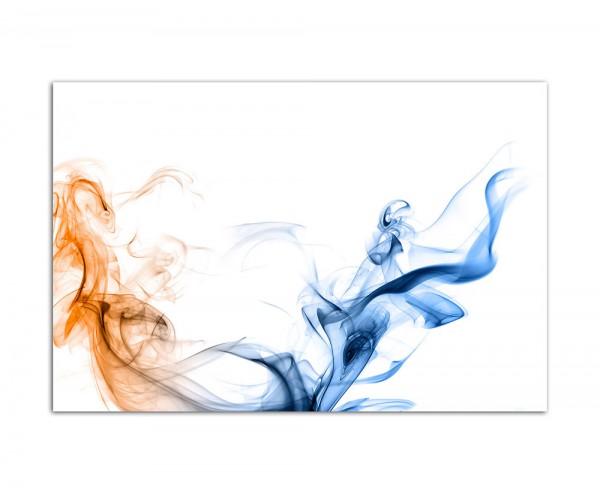 120x80cm Rauch blau orange Hintergrund