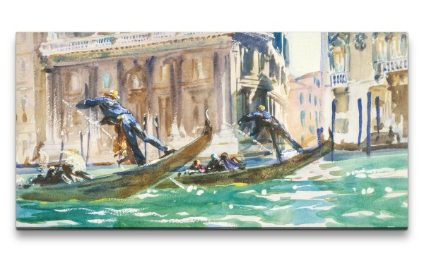 Remaster 120x60cm John Singer Sargent weltberühmtes Gemälde zeitlose Kunst Venedig Gondel