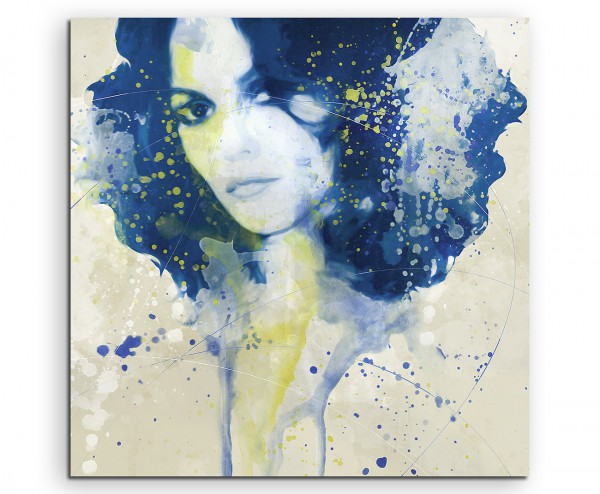 Vanessa Paradis VI Aqua 60x60cm Wandbild Aquarell Art