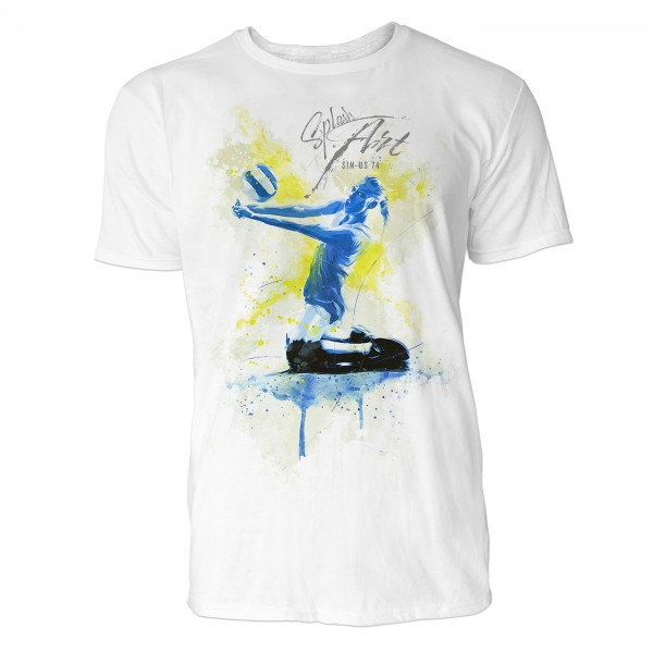 Volleyballerin Sinus Art ® T-Shirt Crewneck Tee with Frontartwork