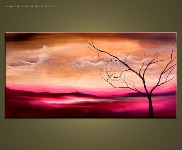 lavendel 1 - abstraktes Landschaftsbild in rot - und lila Nuancen