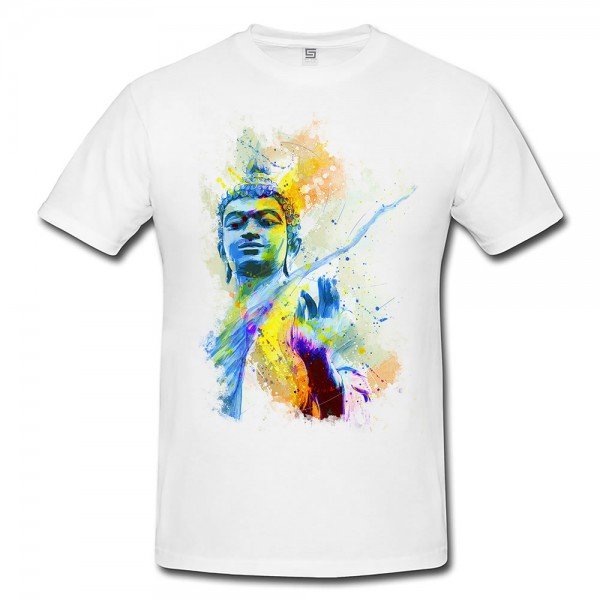 Buddha II Herren T- Shirt , Stylisch aus Paul Sinus Aquarell Color