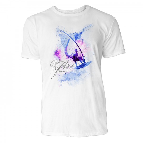 Windsurfing Sinus Art ® T-Shirt Crewneck Tee with Frontartwork
