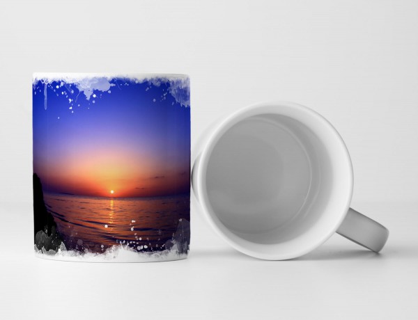 Tasse Geschenk Sonnenschein über dem Meer