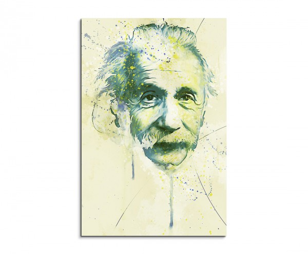 Albert Einstein Aqua 90x60cm Aqua Art Wandbild