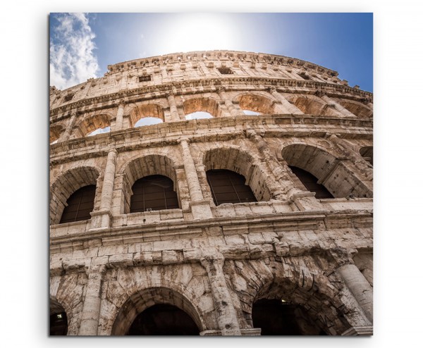 Architekturfotografie – Colosseum in Rom, Italien auf Leinwand