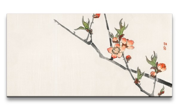 Remaster 120x60cm Traditionelle japanische Kunst Zeitlos Beruhigend Harmonie Dekorativ Baumblüten Fr
