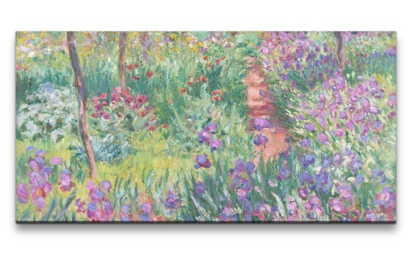 Remaster 120x60cm Claude Monet Impressionismus weltberühmtes Wandbild Blumen Blüten Sommer Zeitlos