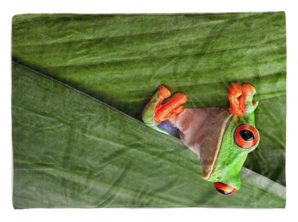 Handtuch Strandhandtuch Saunatuch Kuscheldecke mit Tiermotiv netter Frosch