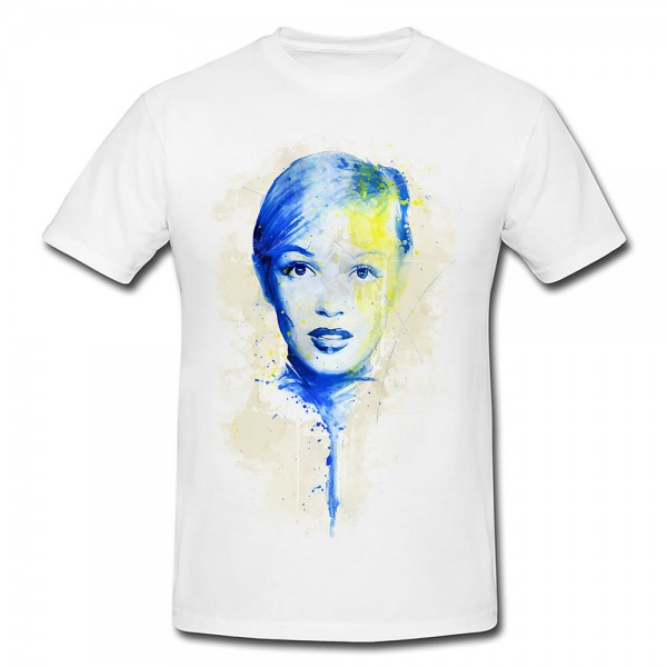 Marilyn Monroe V Premium Herren und Damen T-Shirt Motiv aus Paul Sinus Aquarell