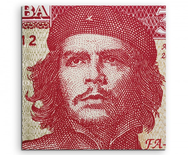 Ernesto Che Guevara Portrait auf kubanischem Geldschein auf Leinwand