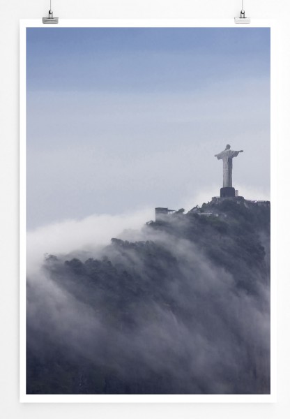 60x90cm Landschaftsfotografie Poster Christ the Redeemer Rio de Janeiro Brasilien