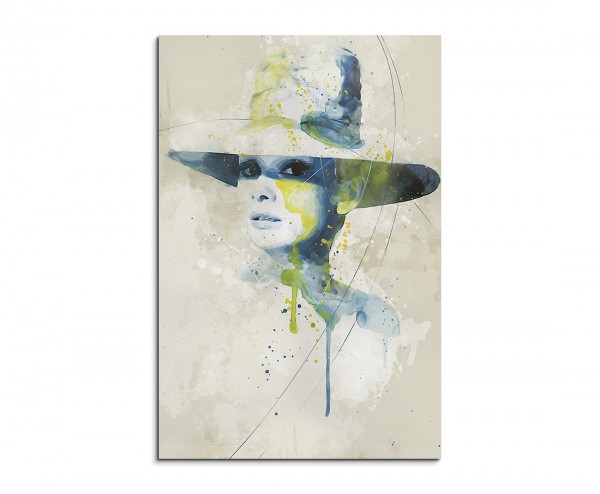 Audrey Hepburn Aqua 90x60 cm Aquarell Kunstbild