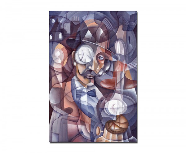 120x80cm Kubismus Gesicht Malerei abstrakt