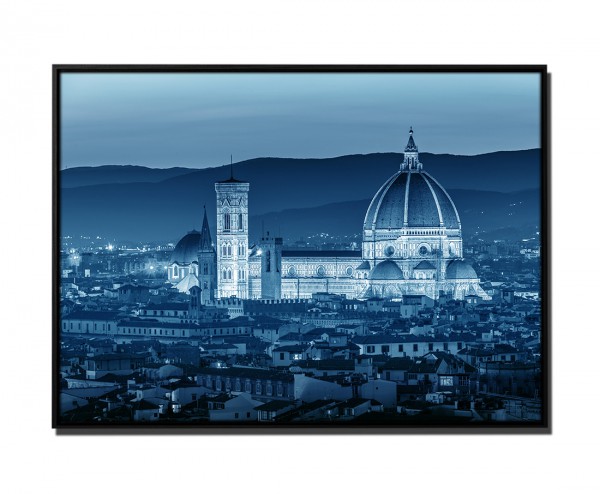 105x75cm Leinwandbild Petrol Kathedrale von Florenz Sonnenuntergang