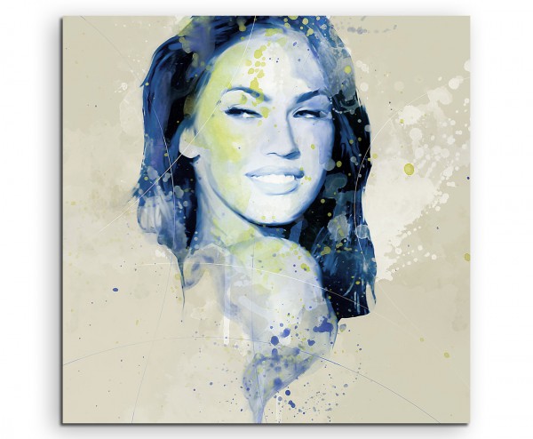 Megan Fox Aqua 60x60cm Wandbild Aquarell Art