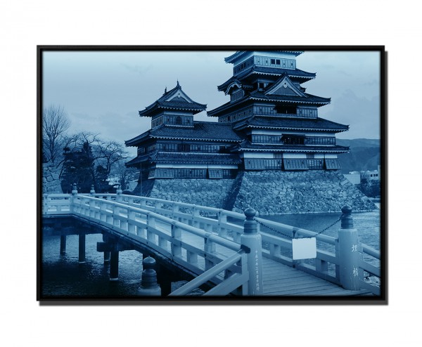 105x75cm Leinwandbild Petrol Burg Matsumoto Japan